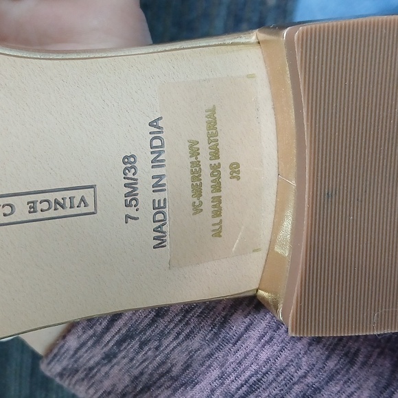 Vince Camuto Meren Woven Metallic Sandals In Gold 7.5M - Picture 6 of 8